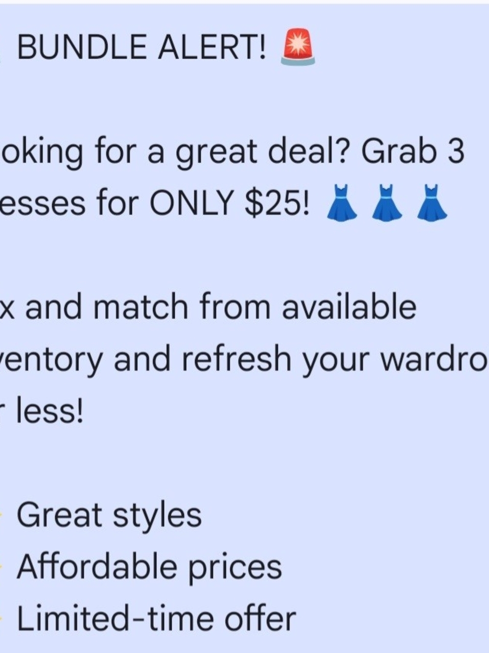 Bundle Alert! 3 Dresses for $25